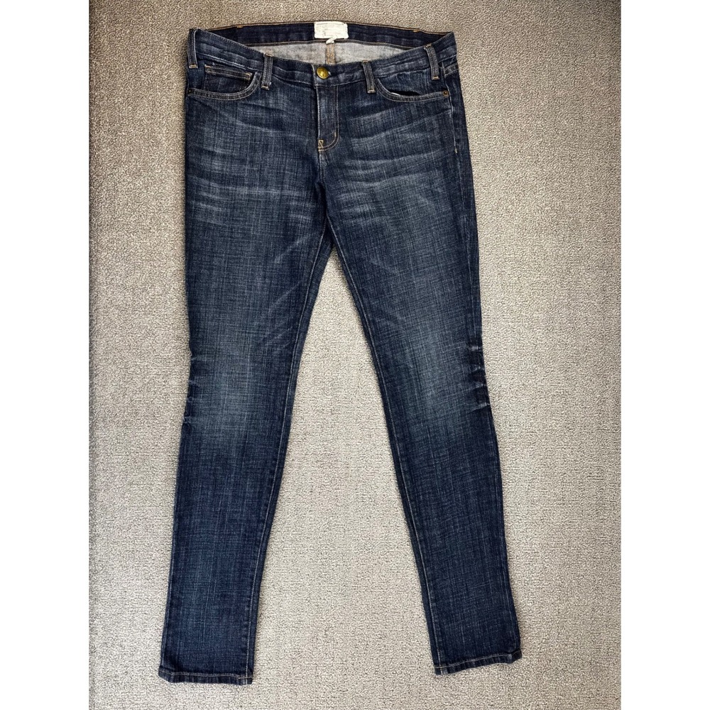 Current Elliott Jeans 30 Dark Wash Blue Stiletto‎ Skinny Low Rise Denim